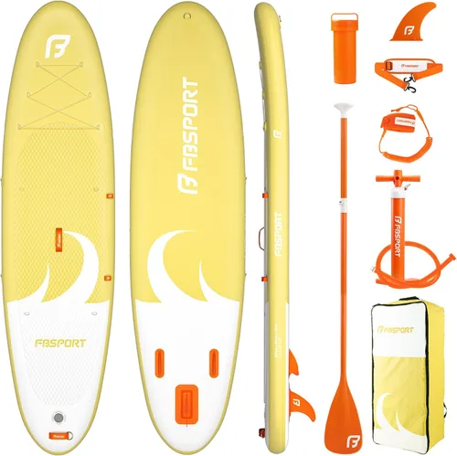 Miniatura 23 de FBSPORT Tabla de remo de pie prémium de 11 pies, tabla de yoga con accesorios de SUP y bolsa de transporte, amplia posición, control de surf, Verde