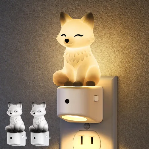 Miniatura 10 de Luces nocturnas de búho enchufables a la pared, bonita luz nocturna para niños, luz nocturna LED de 8 colores con sensor de atardecer a amanecer