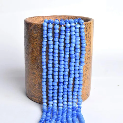 Miniatura 5 de Hilo completo de turquesa azul natural aprox. 80.00 quilates de cuentas redondas hebra azul turquesa, Gema, turquesa (Hue Enhanced Turquoise)