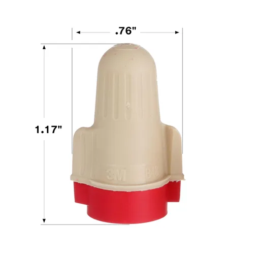 Miniatura 3 de 3M Performance Plus Conector de Alambre T/R+JUG, Canela/Rojo, Conectores de Resorte de Acero Flexible, Tacto Suave y Cómodo, Cobre, Certificado CSA