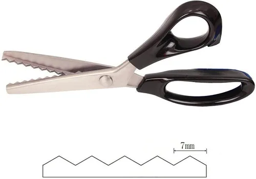 Miniatura 3 de Juego de tijeras de pinear, 9.2 pulgadas con mango profesional de acero inoxidable, tijeras de costura en zigzag (dentadas, 0.276 in)