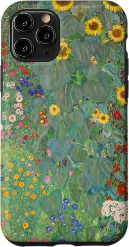 Miniatura 28 de iPhone 14 Plus Flower Garden Klimt Pintura Arte Floral Verde Cubierta Teléfono Funda