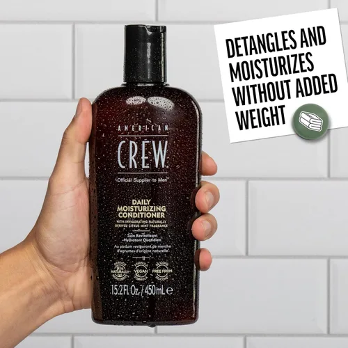 Miniatura 3 de American Crew Acondicionador para hombres, hidratante diario, derivado de forma natural, fórmula vegana, fragancia de menta cítrica, 33.8 onzas