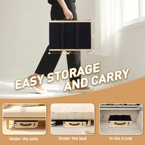 Miniatura 4 de Rampa para Perros Mejorada 2025 para Sofá - Rampa Plegable para Perros Pequeños para Cama - 4 Alturas Ajustables de 12" a 20" - Escaleras Portátiles