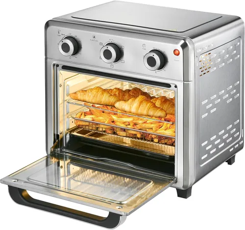 Panana Horno Tostador Compacto de Freidora de Aire, 1400W 21QT con 6-en-1 Multifunciones y Rango de Temperatura Amplio, Horno de Freidora de Aire