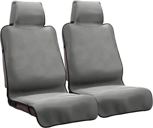 Miniatura 11 de Funda de asiento impermeable, protector de asiento de automóvil mejorado contra el sudor, perfecto para asiento universal antideslizante de Negro