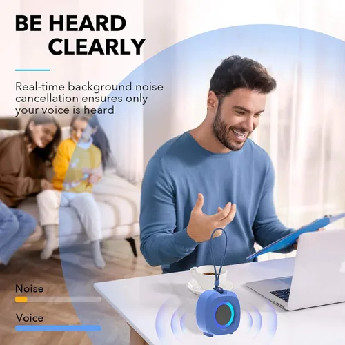 Miniatura 6 de WUIUHOU - Altavoces Bluetooth portátiles, luces RGB, altavoces TWS, mini altavoz inalámbrico impermeable IPX5 con sonido estéreo fuerte, 15 horas