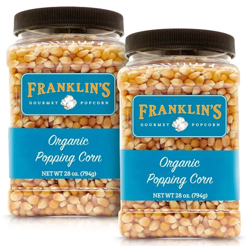 Miniatura 9 de Tubo de palomitas gourmet de Franklin's de 28 oz: granos clásicos para hacer palomitas - Hecho en EE. UU., sin OMG y 100% natural - Granos