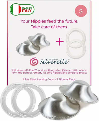 Miniatura 11 de Silverette® The Original Silver Nursing Cups, Nipple Covers for Breastfeeding Essentials, Pure 925 Silver Nipple Shields