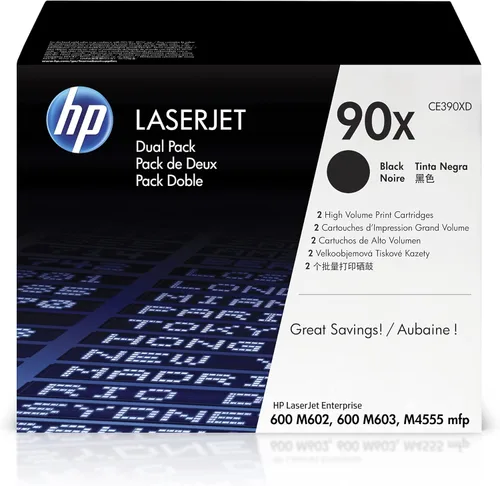 Miniatura 11 de HP Cartucho de tóner negro de alto rendimiento 90X Funciona con HP LaserJet Enterprise 600 M602, M603 Series, HP LaserJet Enterprise M4555 MFP