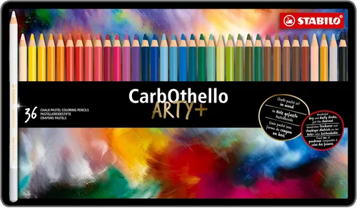 Miniatura 2 de STABILO Lápiz de Color de Artista Pastel Tiza CarbOthello ARTY, Juego de 36 en Lata, Efectos de Acuarela, Bocetos, Dibujo, Colorear