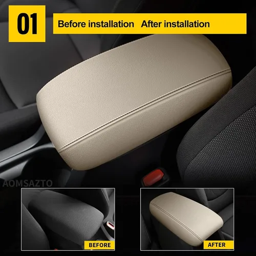 Miniatura 2 de AOMSAZTO Fundas de reposabrazos para Toyota RAV4 2013-2018 Beige
