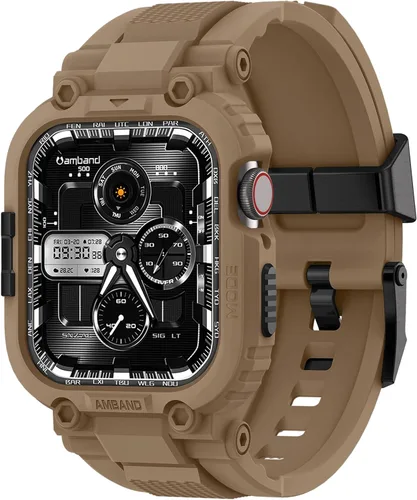 Miniatura 9 de amBand Bands - Funda protectora de pantalla compatible con Apple Watch Ultra 3/2/1 de 1.732 pulgadas, correa resistente M1 Sport Series y película