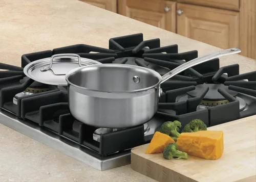 Miniatura 6 de Cuisinart MultiClad Pro - Cacerola de acero inoxidable de 6 cuartos con tapa y cacerola MultiClad Pro de acero inoxidable de 1-1/2 cuartos de galón
