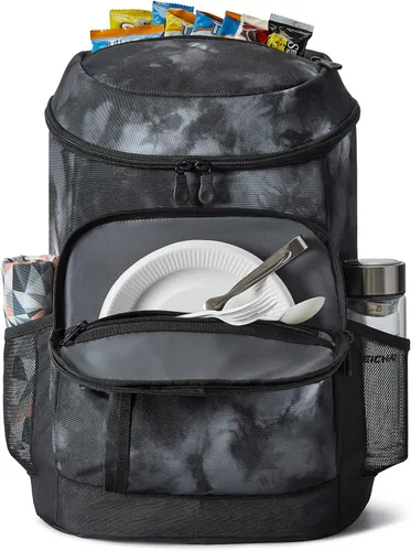 Miniatura 8 de TOURIT - Mochila de hielera térmica ligera a prueba de fugas para 30 latas, para hombres y mujeres 01-teñido negro