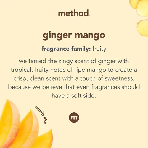 Miniatura 3 de Method Potenciador de fragancia, mango de jengibre, mantiene la ropa fresca hasta 12 semanas, 14.8 onzas (paquete de 6)