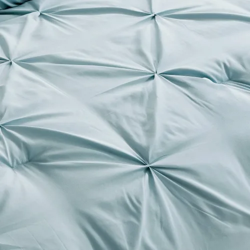 Miniatura 5 de WPM WORLD PRODUCTS MART JN1 - Juego de edredón de microfibra de 2 piezas, tamaño individual, plisado, ropa de cama alternativa, para todas las Azul