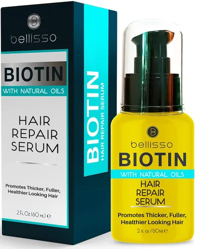 Miniatura 4 de BELLISSO Spray protector térmico de biotina para cabello con aceite de argán marroquí y biotina champú y acondicionador y suero de biotina