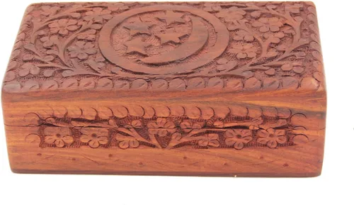 Miniatura 9 de KayJayStyles - Caja de almacenamiento de madera para la joyería, tallada a mano Yin Yang
