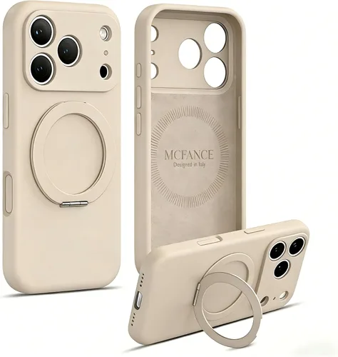 Miniatura 74 de Funda de silicona con soporte para iPhone 17 Pro [compatible con MagSafe] [Protección completa de la cámara] (6.3 pulgadas 2025), fundas de teléfono