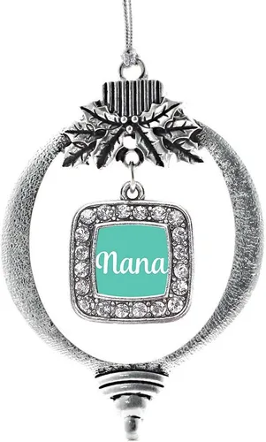 Miniatura 159 de Inspired Silver - Nana púrpura - Adorno de Navidad plateado - Adorno cuadrado para árbol de Navidad con circonita cúbica - Decoración colgante