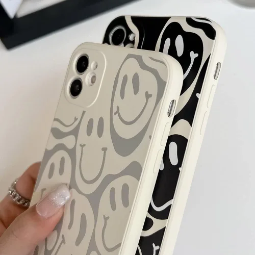 Miniatura 4 de Bonita funda divertida para teléfono compatible con iPhone 11, fundas femeninas de silicona líquida, goma de gel suave de dibujos animados, forro