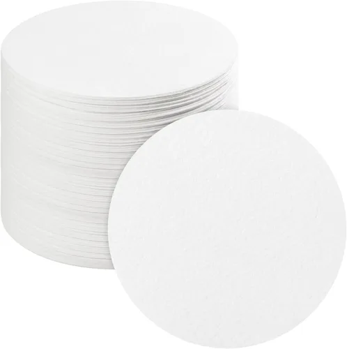 Jutom 50 hojas redondas de papel para horno de microondas de 4.7 pulgadas, fibra de cerámica, aislamiento de papel, manta de fibra cerámica para