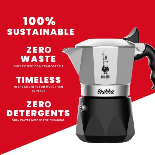 Miniatura 6 de Bialetti Bricca NUEVA 4 Tazas Tipo Fuego Abierto (Cafetera, Máquina de Espresso)