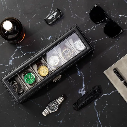 Miniatura 3 de ProCase Paquete de caja de reloj con caja de reloj de 6 ranuras