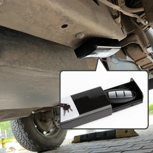 Miniatura 5 de Caja exterior para ocultar llaves de coche, caja magnética para llaves, caravana, barcos con almacenamiento secreto, color negro