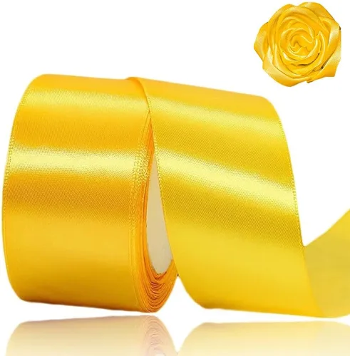 Miniatura 35 de Cinta beige de 1-1/2 pulgadas x 25 yardas, cinta de satén marfil de tela de color sólido para manualidades, coronas, fiesta de boda, Navidad, lazos
