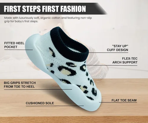 Miniatura 6 de Baby Shoes Boys Girls First Walking Shoes Non Slip Soft Sole Sneakers Toddler Infant Babygirl Sock Shoes