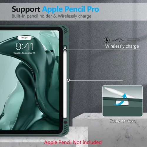 Miniatura 5 de Fintie SlimShell - Funda para iPad Air de 11 pulgadas, M3 (2025) / M2 (2024), iPad Air de 5ª (2022) / 4ª generación (2020) de 10.9 pulgadas, Verde