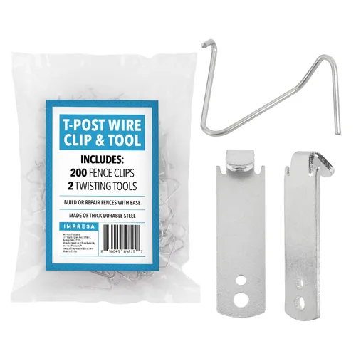 Miniatura 7 de Impresa Herramienta dobladora de clip en T – Clips de valla de poste en T de instalación rápida – Bridas de alambre de metal resistentes