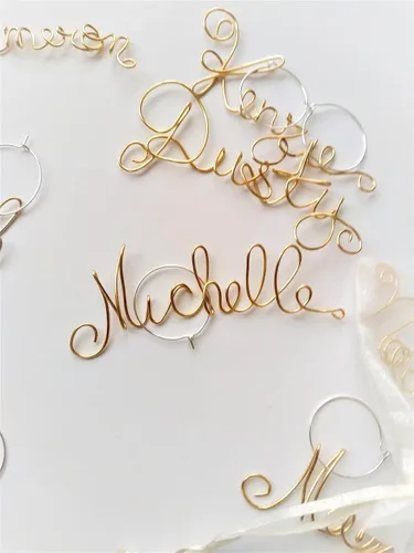 Miniatura 4 de Personalized Wine Charm Set of 6 - Bridal Party, Will You be My Bridesmaid Proposal, Guest Favors, Family Reunion Thanksgiving