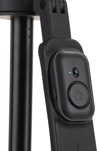 Miniatura 4 de Benro Mini trípode y palo selfie con control remoto Bluetooth para teléfonos inteligentes (negro) (BK70)