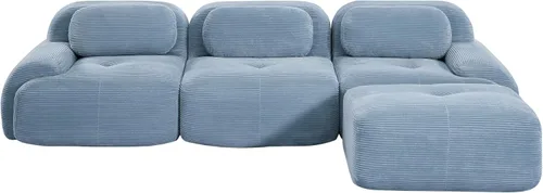 Miniatura 15 de Sofá modular sin hueso comprimido de espuma viscoelástica de 117 pulgadas, sofás seccionales grandes de 3 plazas para sala de estar, sofá modular
