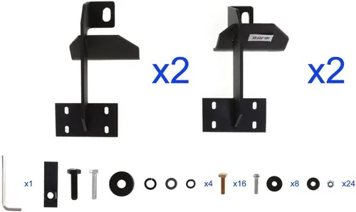Miniatura 7 de iBoard estribos para Jeep Wrangler Sport Utility 2007-2017, 2 puertas, Negro