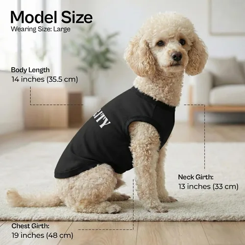 Miniatura 3 de Parisian Pet Camiseta para perro con palabra de seguridad bordada para perro, 100% algodón, camisa de seguridad transpirable para cachorros, chaleco