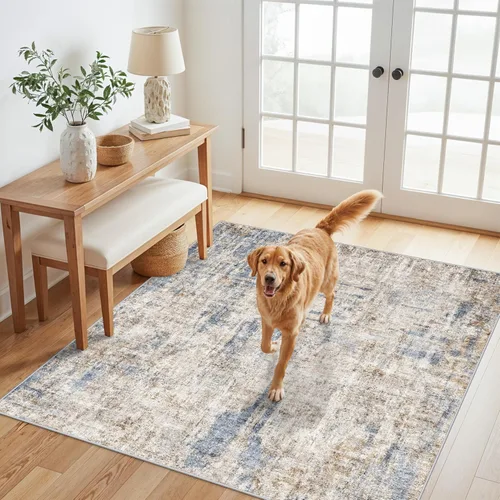 Miniatura 18 de Alfombra antideslizante lavable de 2 x 3 pies - Alfombra suave de pelo bajo para cocina, entrada y dormitorio - Tapete moderno para puerta