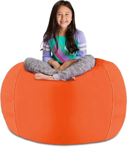 Miniatura 26 de Posh Stuffable - Sillón puff con almacenamiento para niños, contenedor de animales de peluche, organizador de juguetes de niños Lona rayas verde