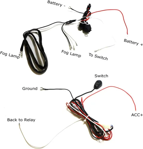 Miniatura 3 de iJDMTOY Kit de cables de arnés de relé de ajuste universal con interruptor de encendido/apagado de luz LED compatible con luz de conducción