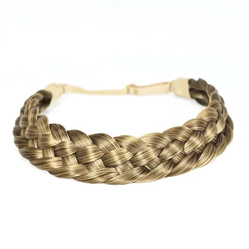 Miniatura 10 de Diadema de pelo sintético de 5 hebras trenzadas, clásicas, gruesas, anchas, trenzadas, elásticas, multicolor, accesorios de belleza para el cabello