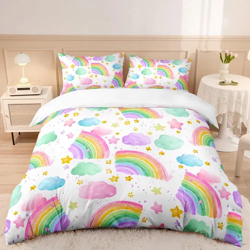 Miniatura 16 de AILONEN Hobby Cat Twin Duvet Cover Set 3 Piece, Blue Sports Art Bedding Pack, Cupcake Ball Microfiber Shell, 2 Pillowcases