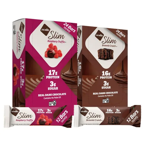 Miniatura 22 de Nugo Mantequilla de maní crujiente de chocolate oscuro, 0.66 onzas de proteína vegana, 0.11 onzas de azúcar, 0.11 onzas de fibra, baja