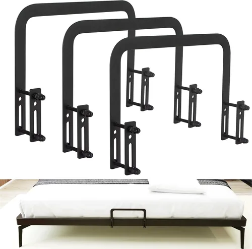 Miniatura 13 de 2 tapones deslizantes de colchón para marco de cama de metal (5.2 pulgadas) de alto, soporte de barra de retención que evita que el colchón se