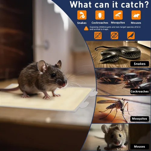 Miniatura 5 de Landisun Trampas para ratones Rata cucaracha plagas de insectos Serpientes Mosquitos Pegamento adhesivo no tóxico