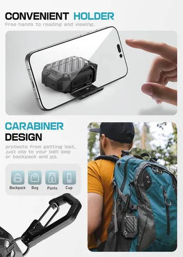 Miniatura 7 de SUPCASE Funda para AirPods Pro de 2ª/1ª generación con cerradura y mosquetón (Unicorn Beetle Pro), [IP68 resistente al agua]