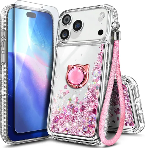 Miniatura 56 de NGB Diseñada para Funda de Teléfono iPhone 11, Morado/Azul Funda Bonita con Purpurina Líquida Brillante para Mujeres Niñas Niños con Protector