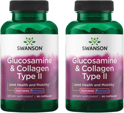 Miniatura 3 de Swanson Glucosamina y BioCell Colágeno Tipo II Suplemento para la salud de las articulaciones y la piel para adultos activos que buscan movilidad
